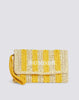 Izumi mini borsa con logo ricamato giallo