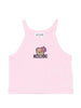 Top con stampa Teddy Bear con fiore