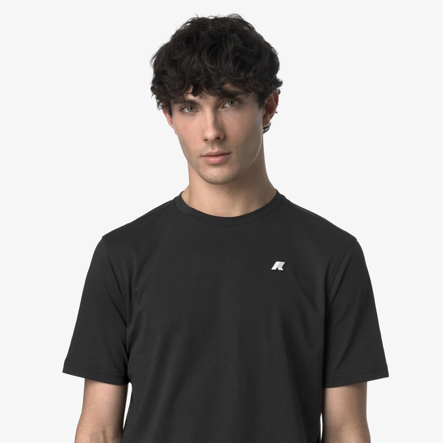T-Shirt in Cotone Slim Fit Uomo nero K7125UW USY K-WAY 