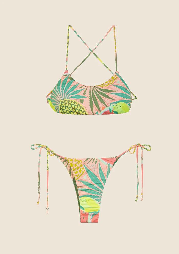 Bikini Reversibile Top con Slip Regolabile Fantasia 0661X 15 F**K 