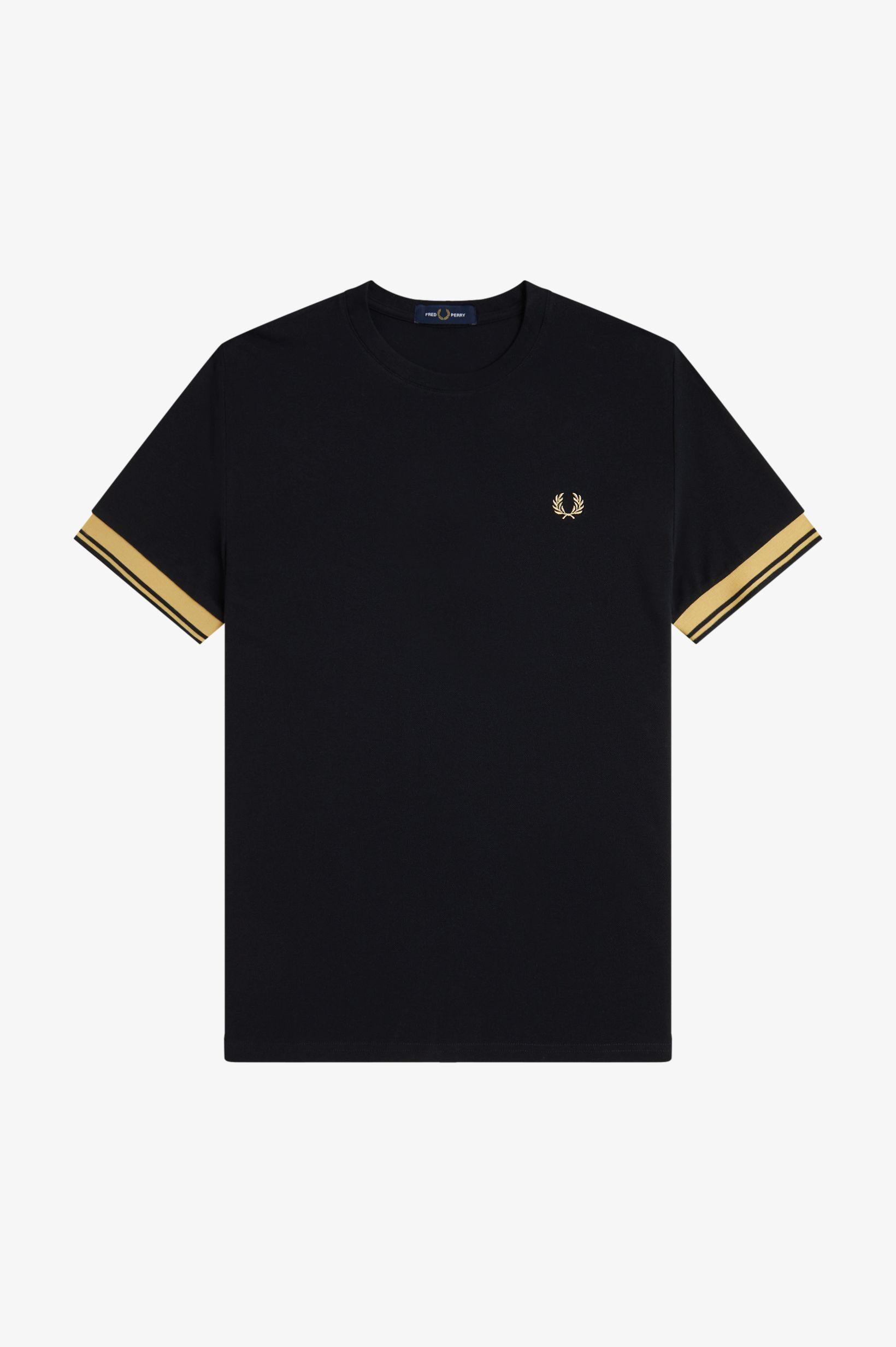 T-shirt con doppia riga M239657 90A FRED PERRY 