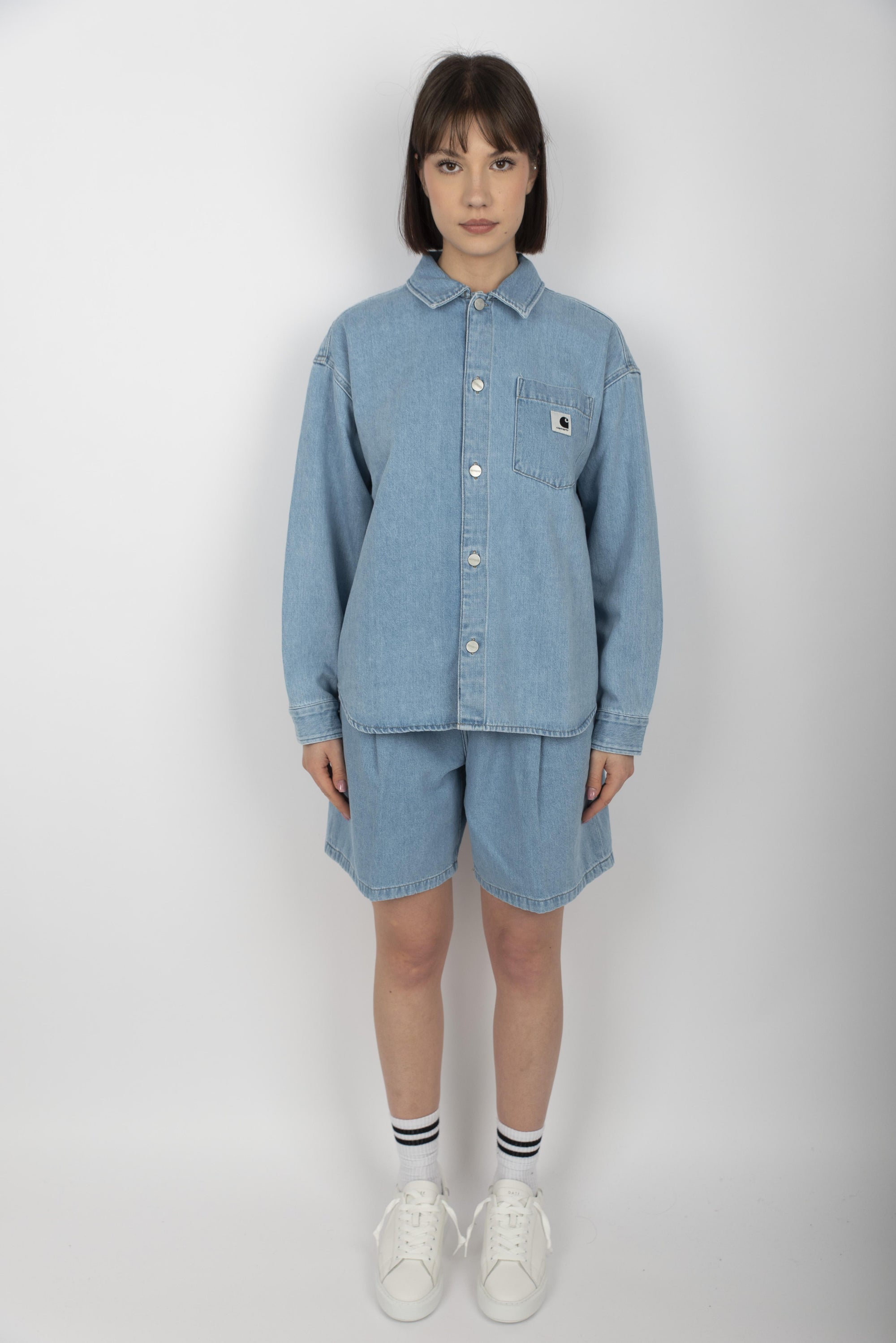 Camicia Women's Alta Shirt Jac blue stone bleached  I033344 0112 CARHARTT WIP 