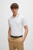 Slim-fit cotton polo shirt with striped collar
