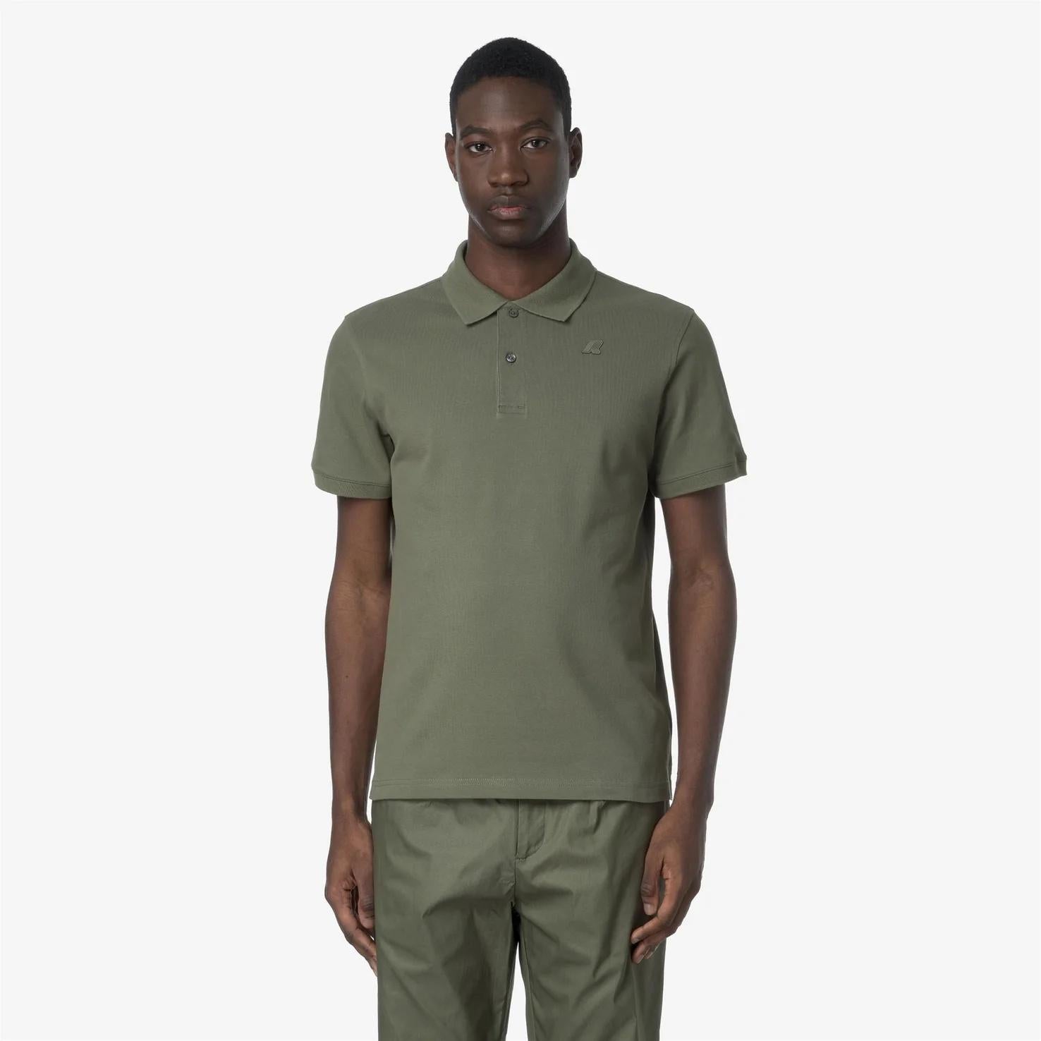 Polo Uomo Stretch Piquet verde K5127BW V15 K-WAY 
