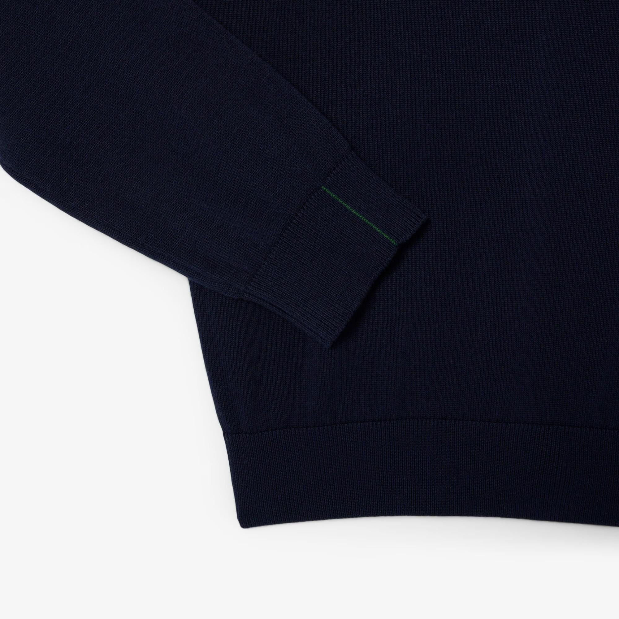 Pullover girocollo monocromatico in cotone AH1985 166 LACOSTE 