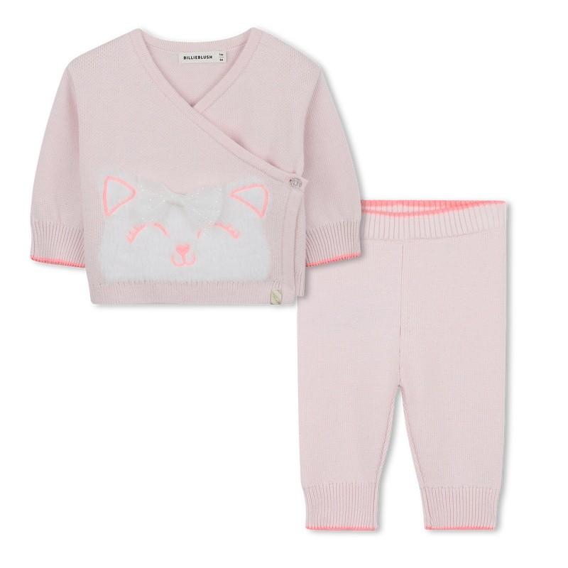Set cardigan e leggings U21444 450 BILLIEBLUSH 