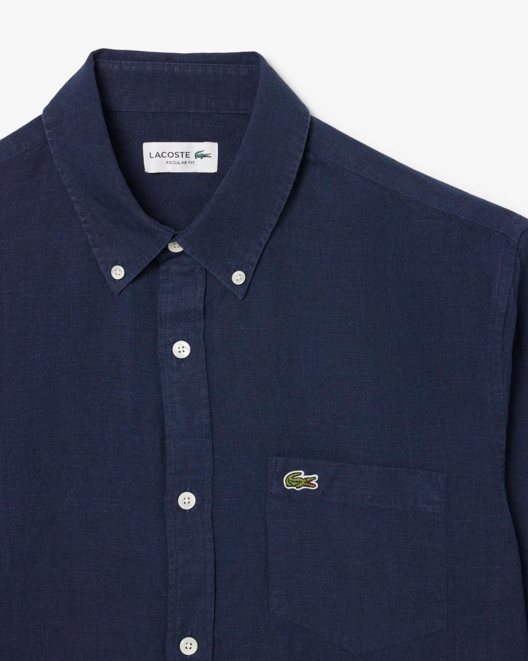 Camicia di lino regular fit CH5692 166 LACOSTE 