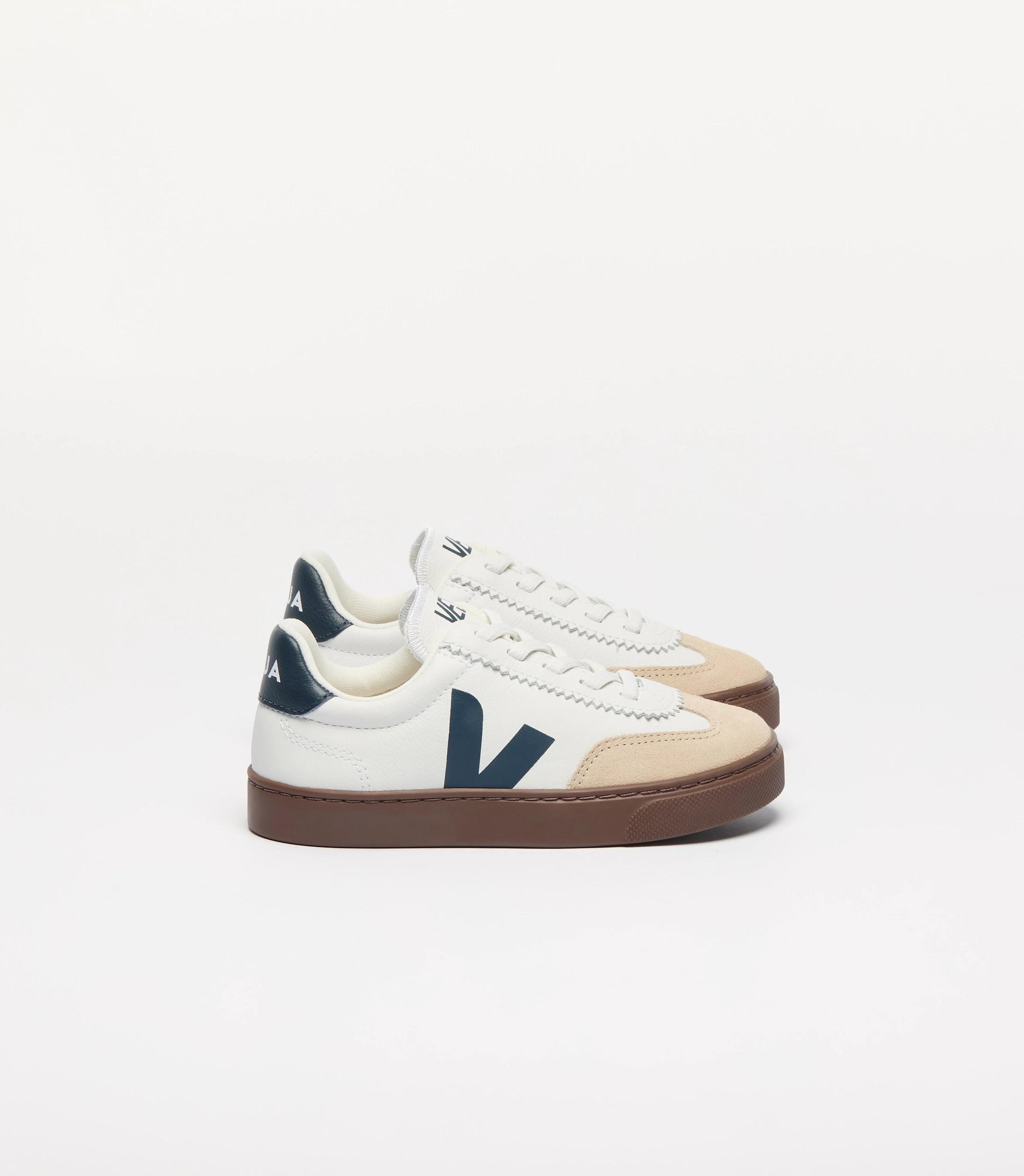 Volley Elastic Laces Leather White Nautico Bark SY2021 013C VEJA 