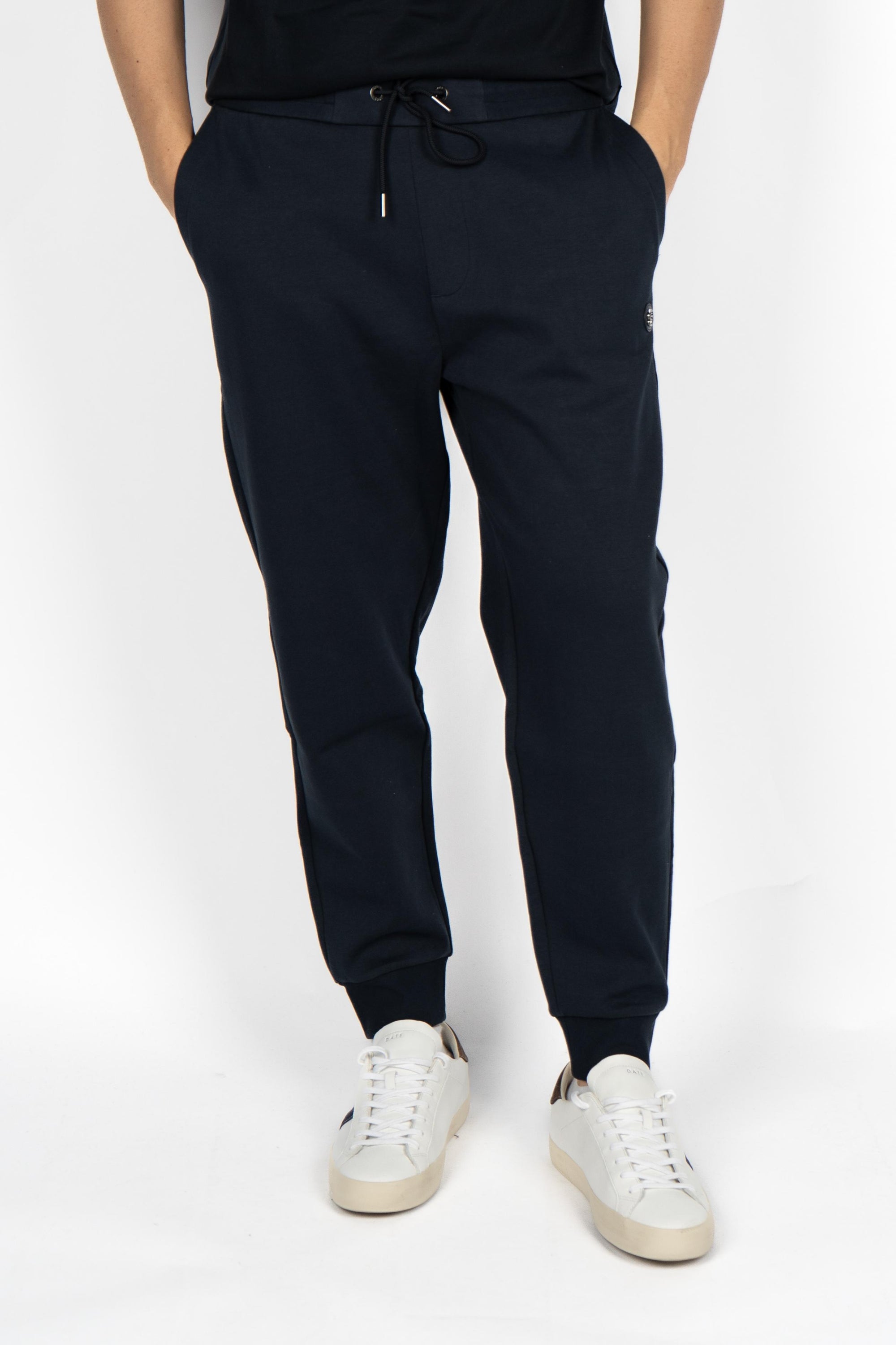 Pantalone sportivo in misto cotone con patch logo frontale 50520322 404 BOSS 