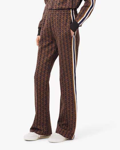 Pantaloni della tuta svasati con monogramma viola/marrone XF9313 9I4 LACOSTE 