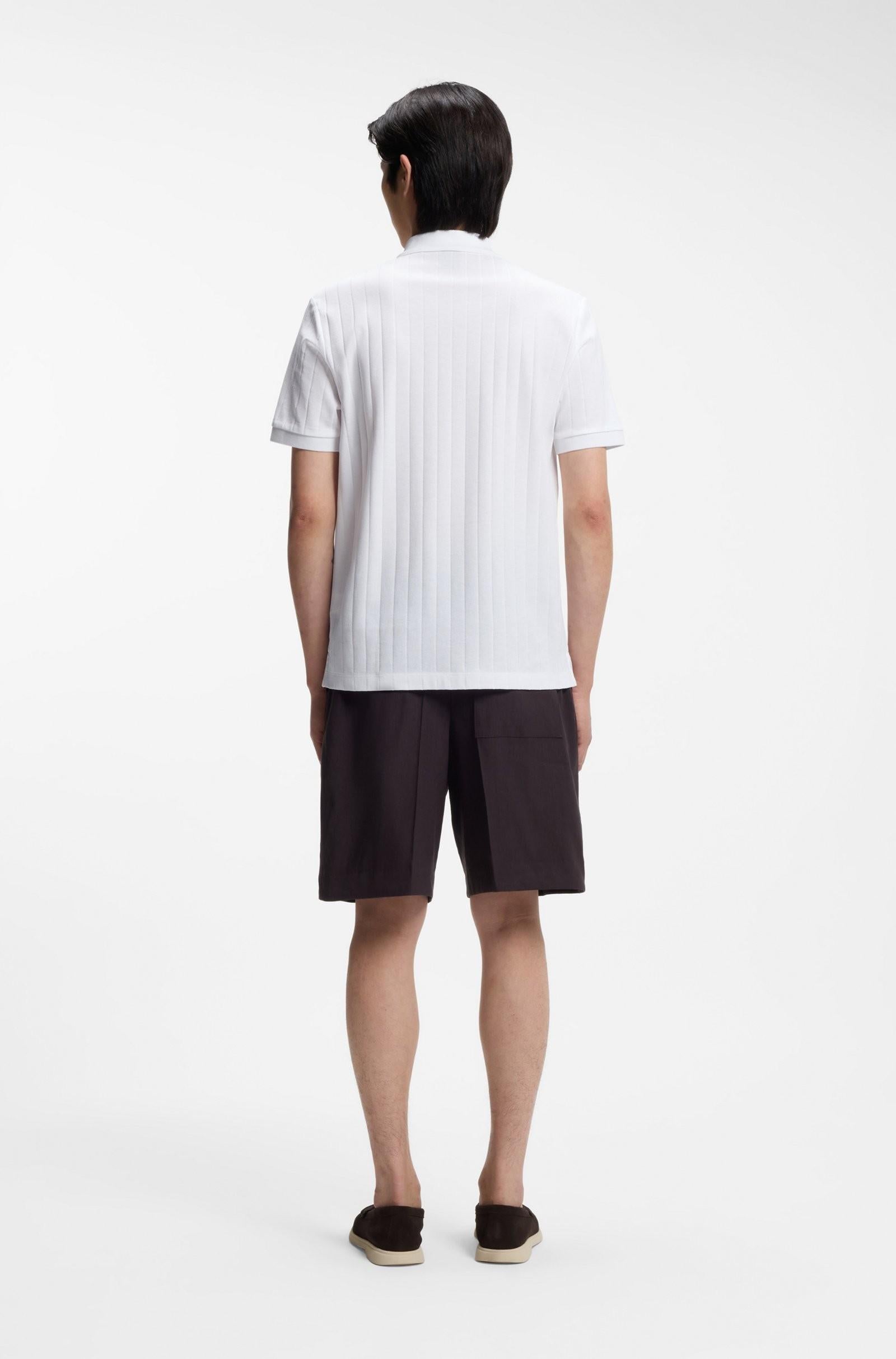 Polo a righe verticali in cotone mercerizzato 50559609 100 BOSS 