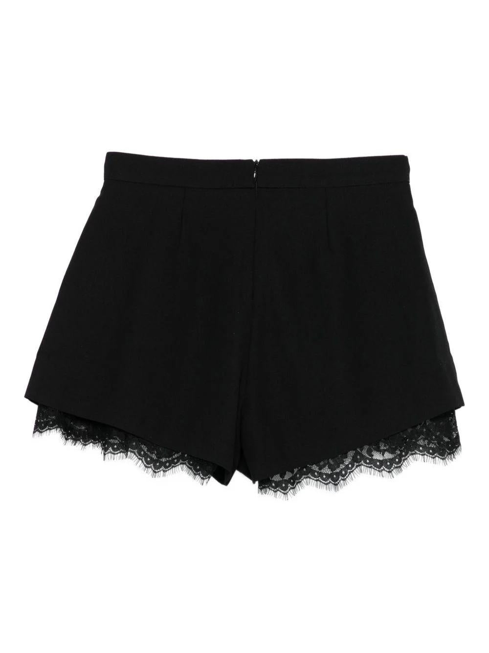Bermuda nero con dettaglio in pizzo KFBE007CGA021 N000 PINKO 