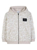 Multicolour sweatshirt with all-over logo print