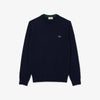 Pullover girocollo monocromatico in cotone