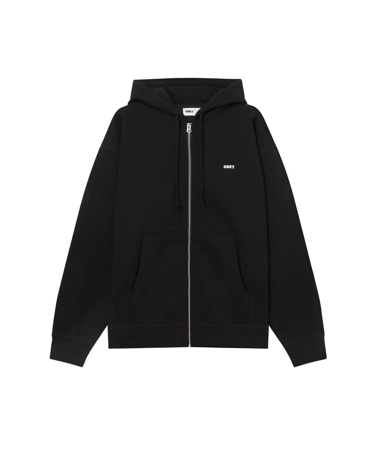 Felpa Est.Works Bold Zip Hood 112460022 BLK OBEY 