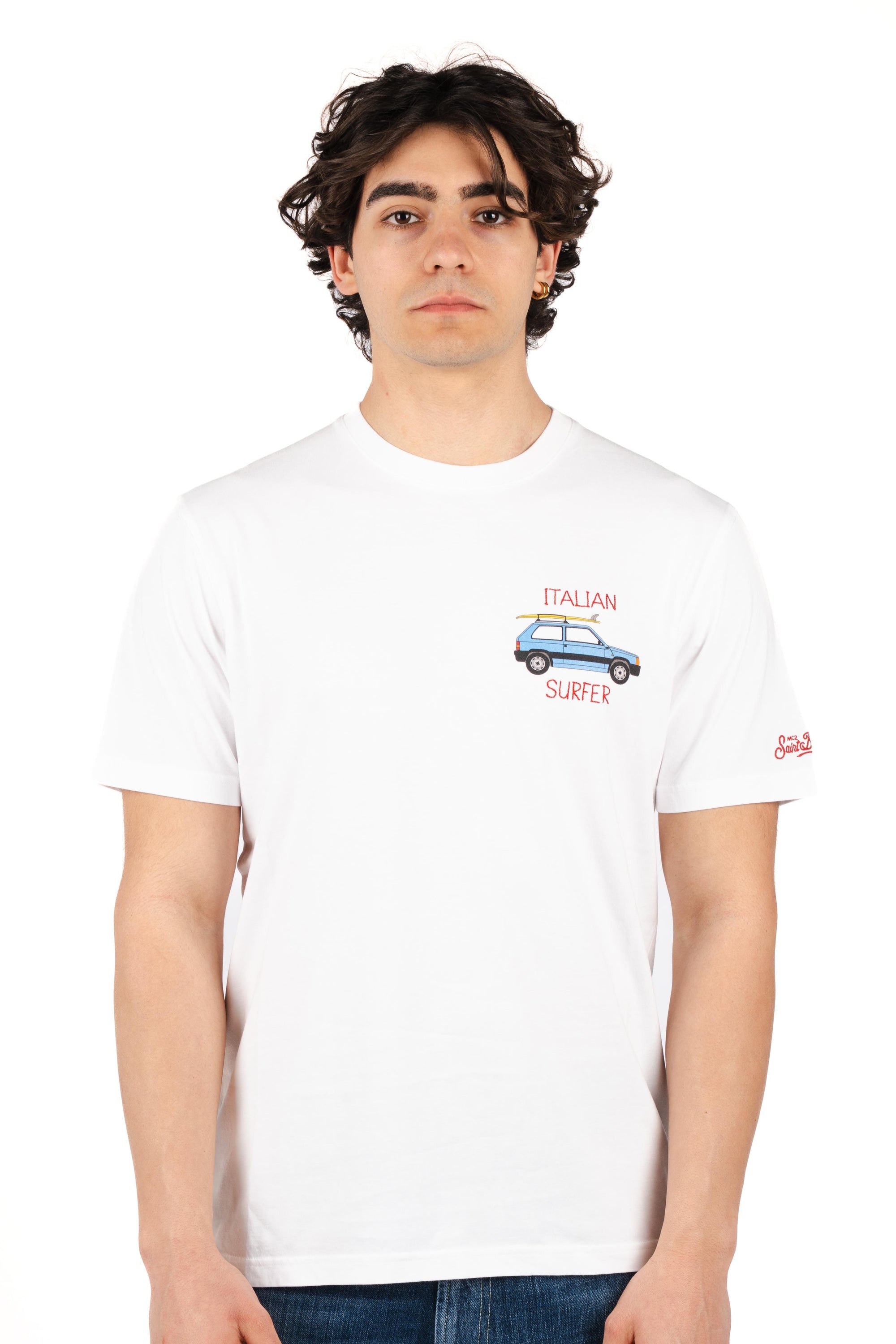 T-shirt Portofino ricamo Italian Surfer POT0001 04512L MC2 SAINT BARTH 