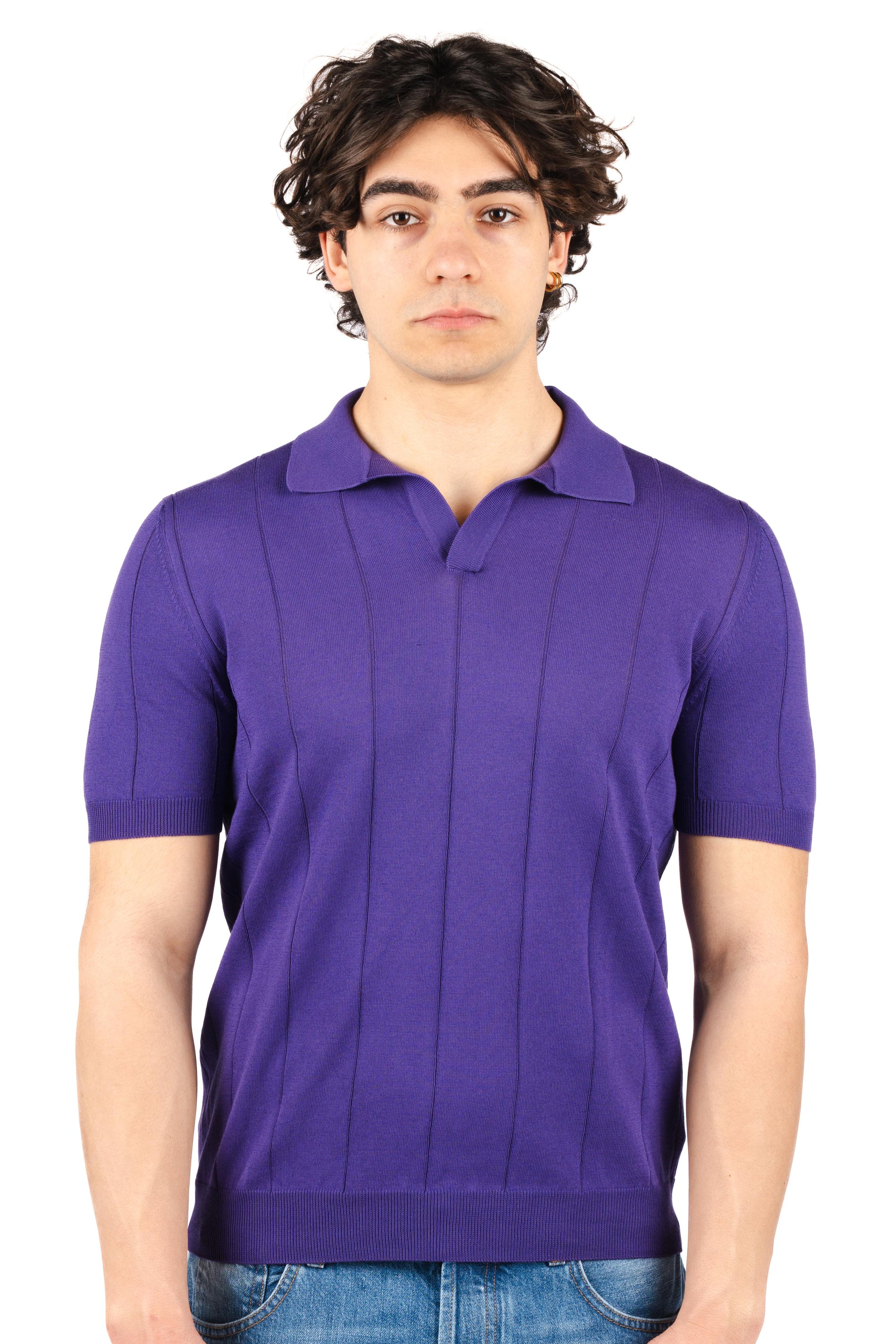 Polo in jacquard di cotone 57191/20660 772 GRAN SASSO 