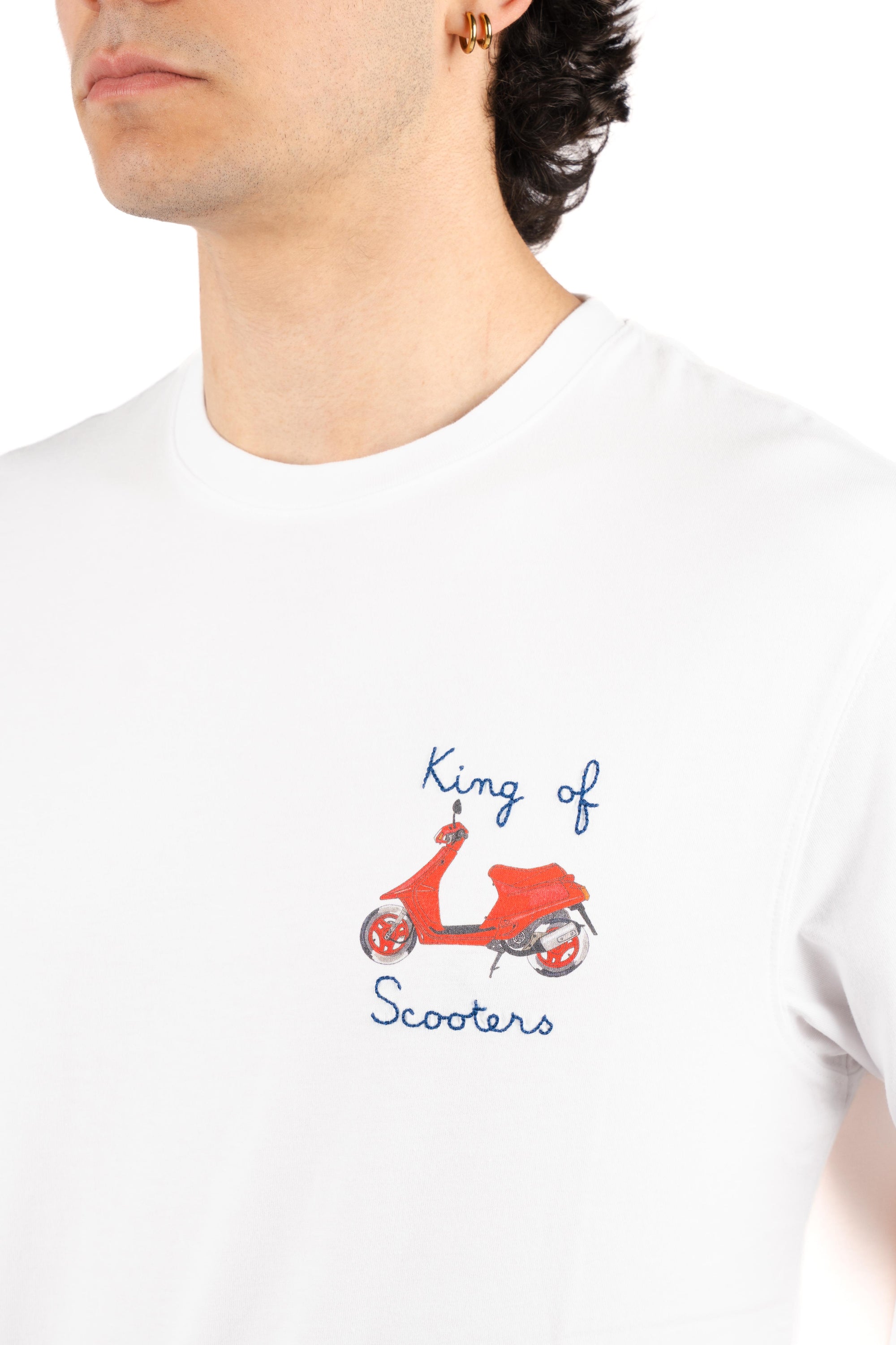T-shirt Portofino ricamo King of scooter POT0001 04328L MC2 SAINT BARTH 