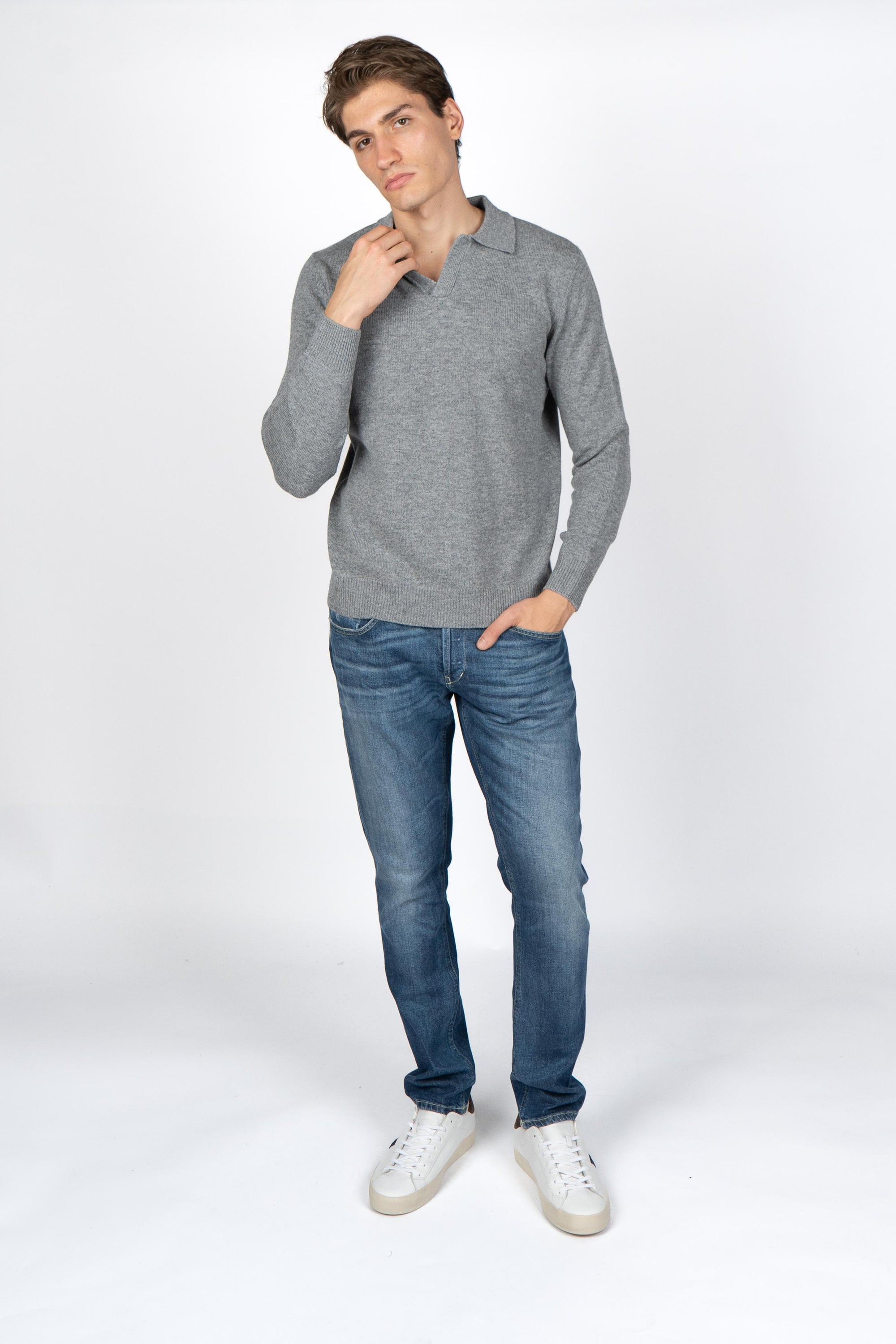 Polo in maglia Covent in pura lana COV0009 00036I MC2 SAINT BARTH 