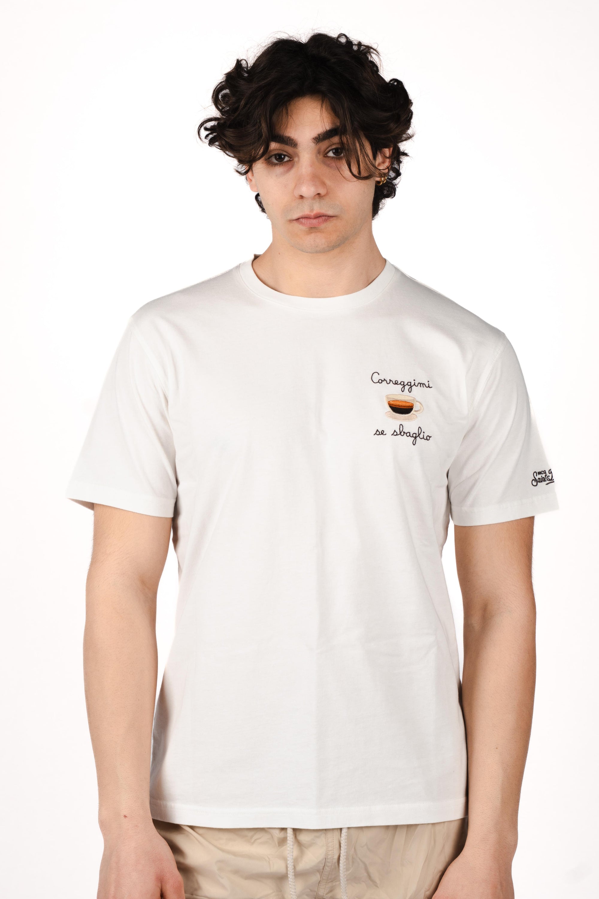T-shirt Portofino con ricamo Correggimi Se Sbaglio POT0001 04452L MC2 SAINT BARTH 