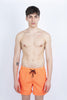 Costume da bagno corto vita elasticata con blocco colore a contrasto arancione