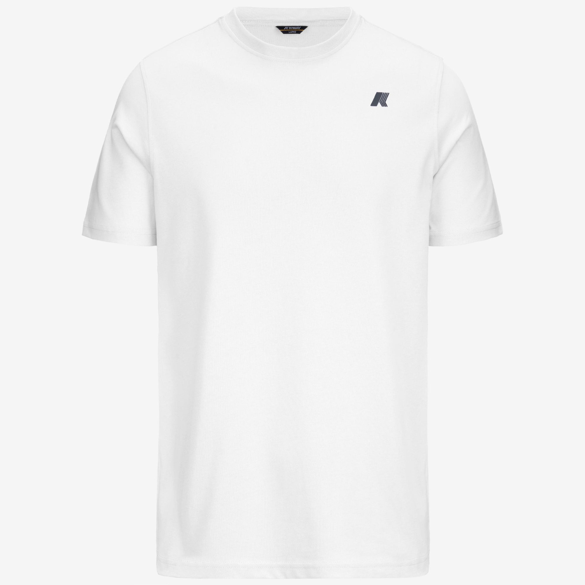 T-shirt casual da uomo in cotone bianco con stampa grafica K3138LW 001 K-WAY 