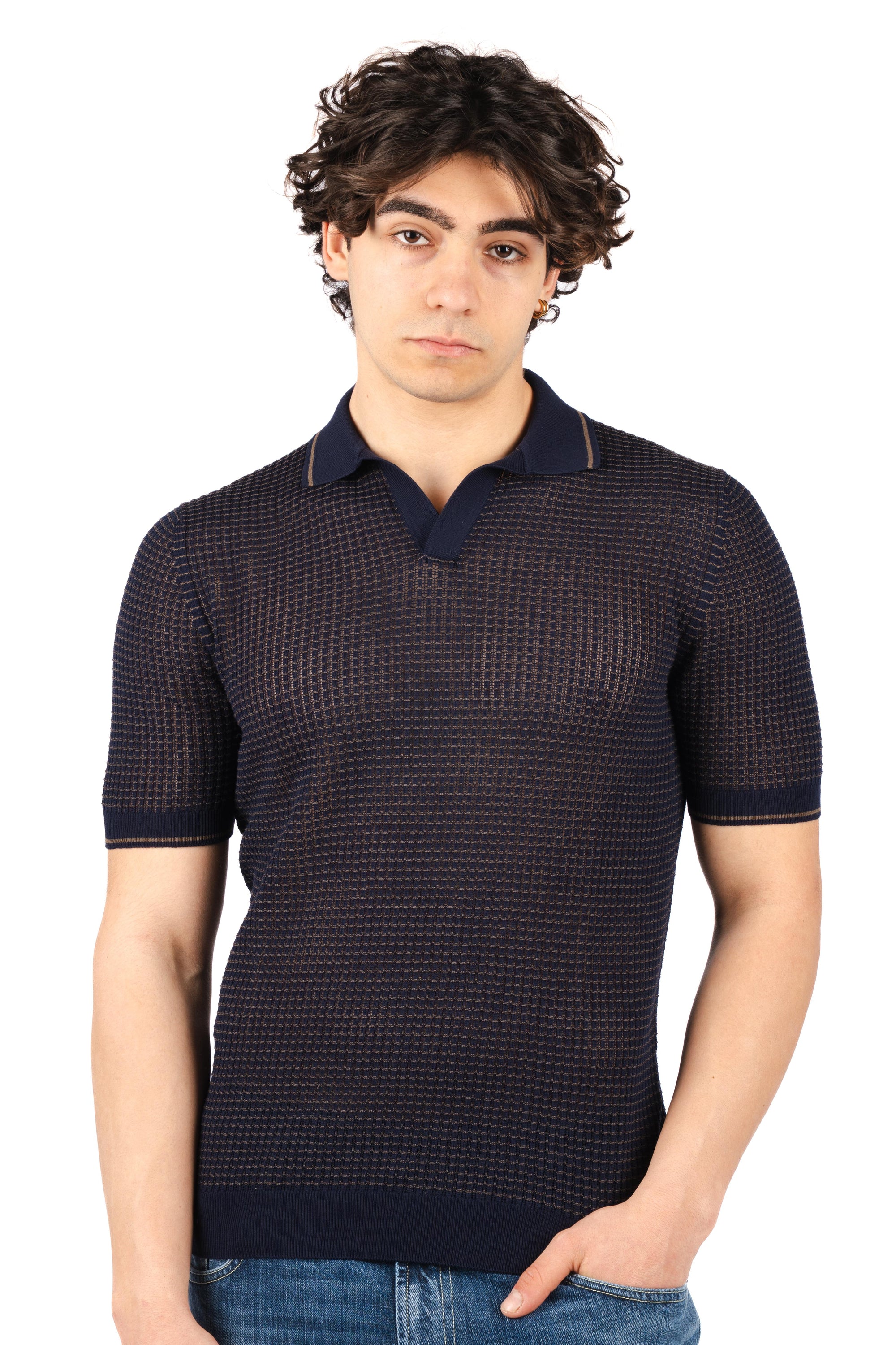 Polo con scollo a v 57191/20650 598 GRAN SASSO 