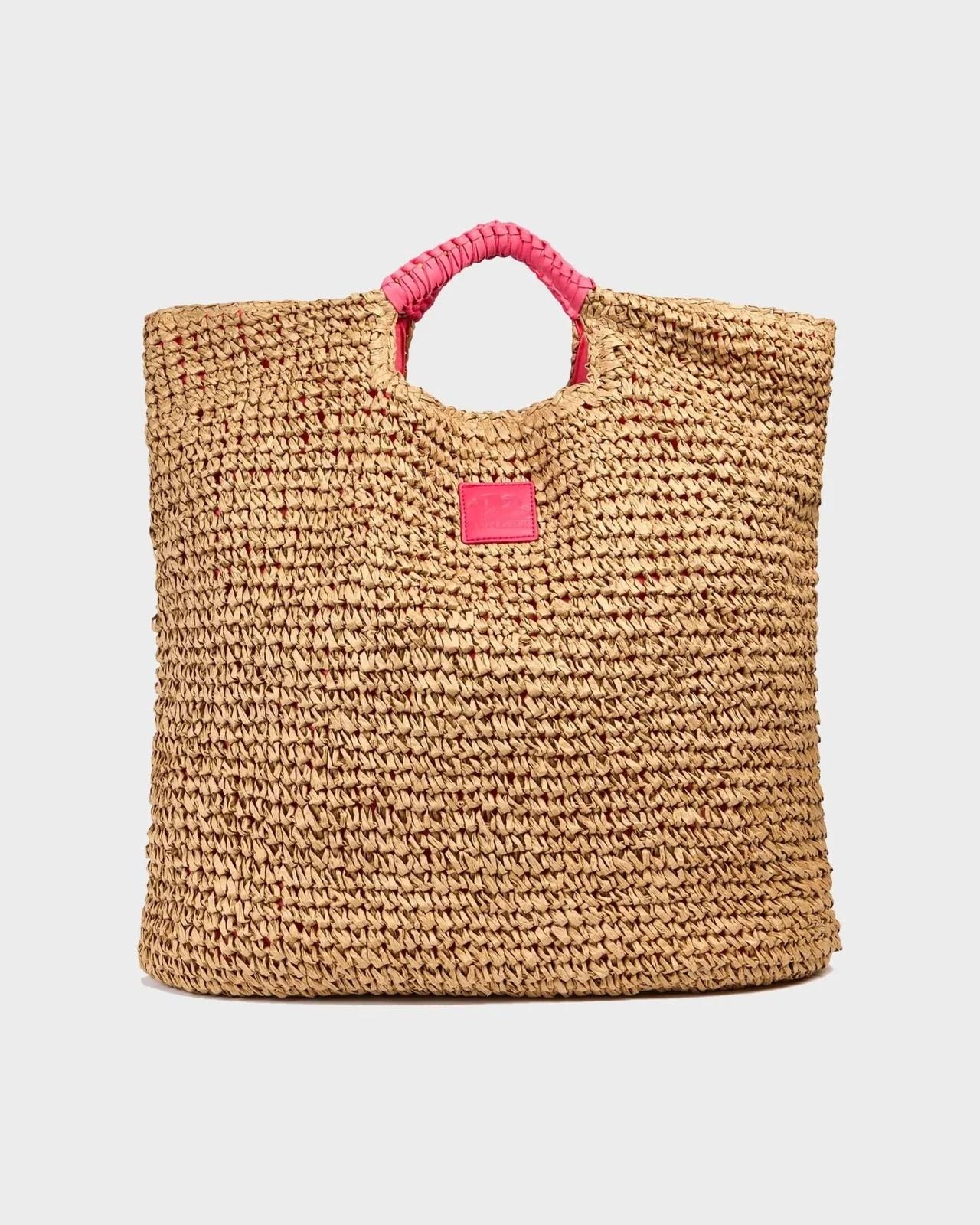 Maxi borsa in paper straw intrecciata AW825ABPA100 13000 SUNDEK 