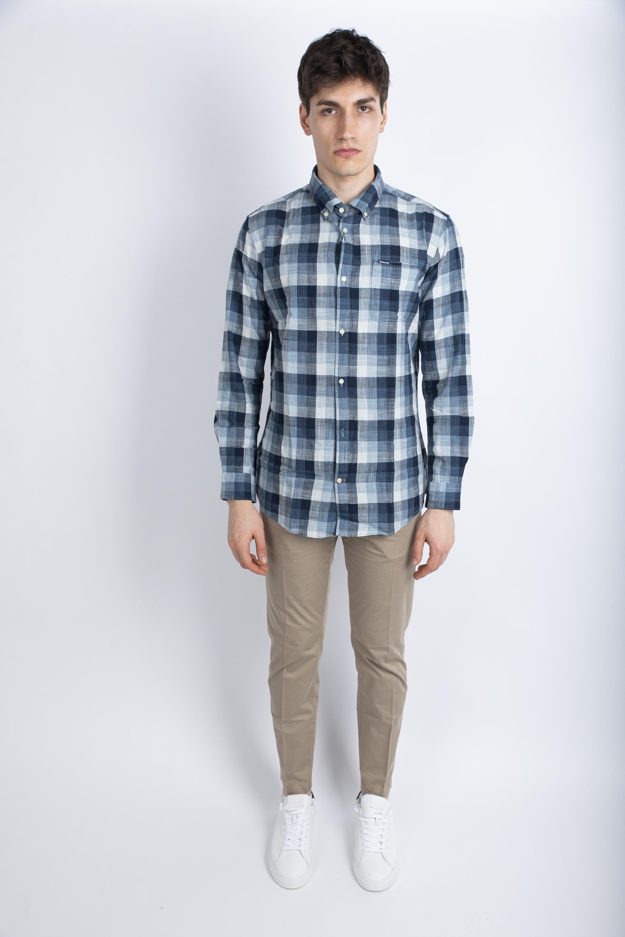 Camicia leggermente aderente Hillroad navy Barbour MSH5450 NY91 BARBOUR 