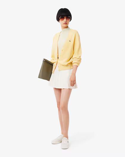 Maglione a collo alto in lana merinos a coste AF4189 70V LACOSTE 