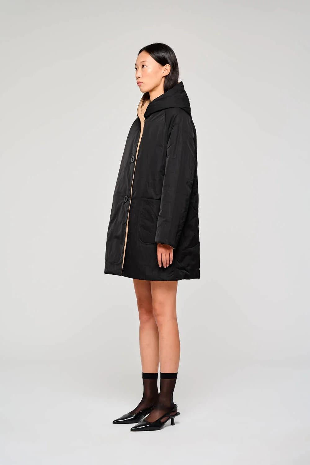 Giacca Lunga In Nylon Reversibile 9410 OFJA9410 9916 OOF WEAR 