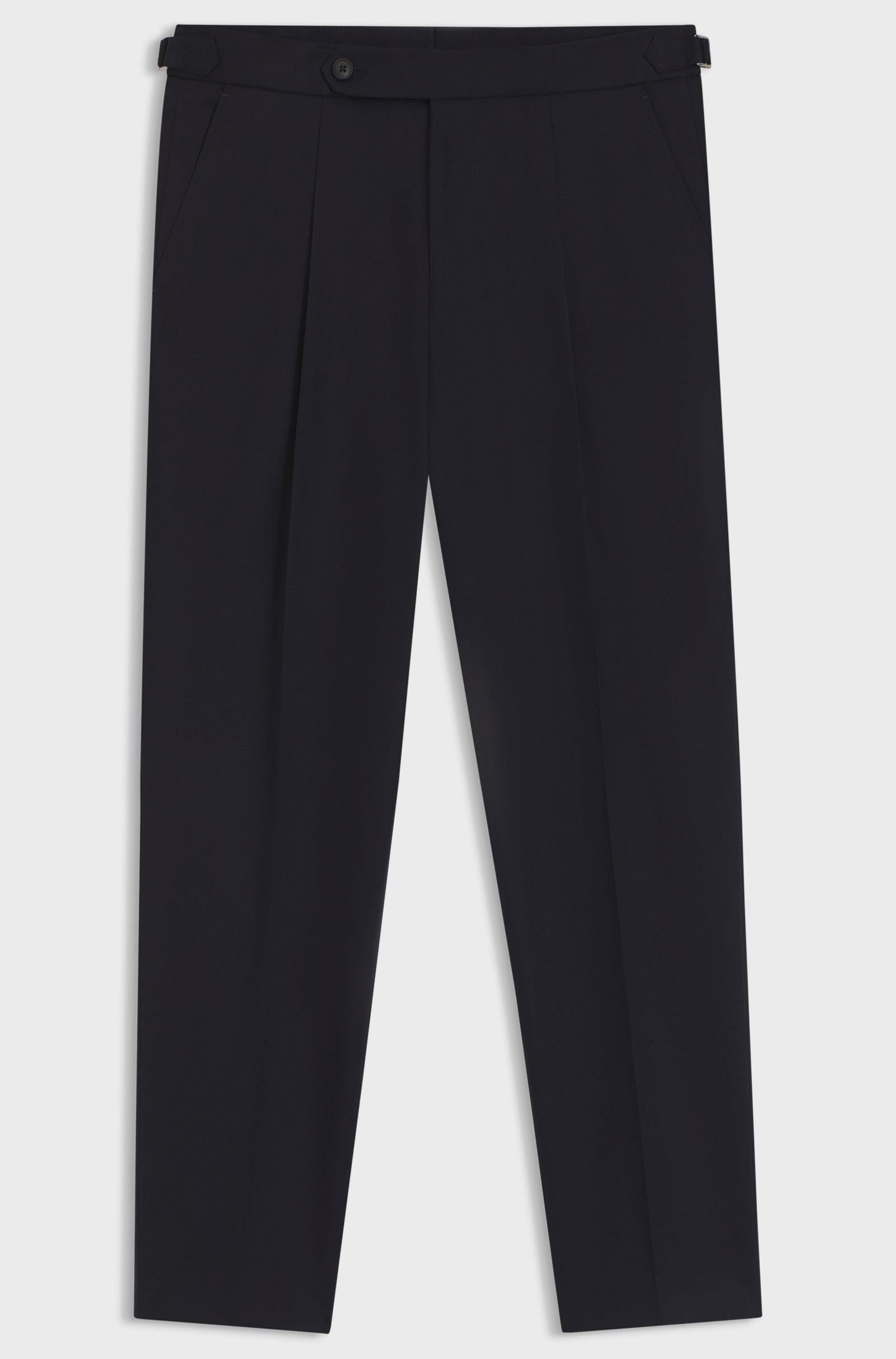Pantaloni con fit affusolato in cotone elasticizzato 50556704 404 BOSS 