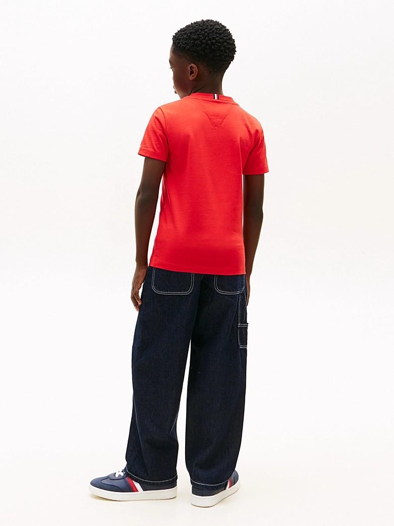 T-shirt in jersey con bandiera ondulata KB0KB10275T XL8 TOMMY HILFIGER 