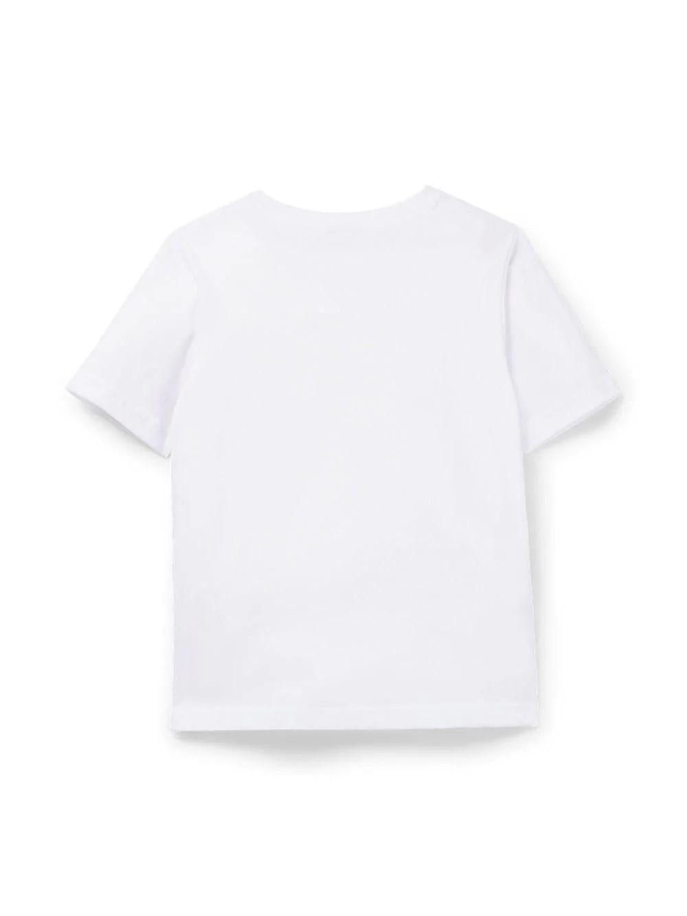 T-shirt da bambino Boss Kids bianca con stampa con logo J25P23 10PB BOSS 