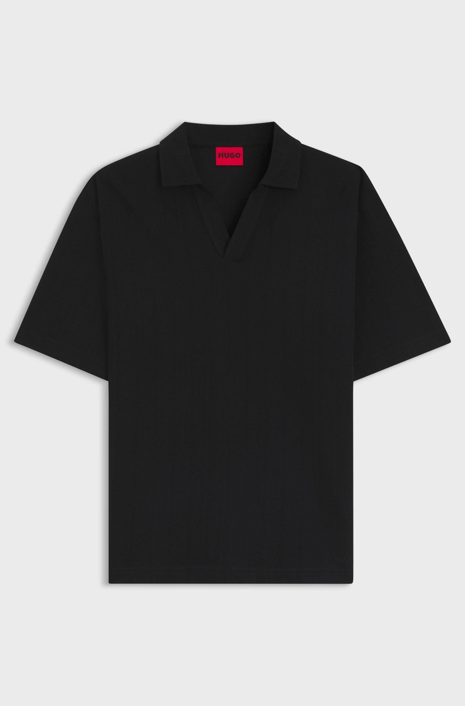Polo con colletto Johnny e striscia jacquard 50556724 001 HUGO 