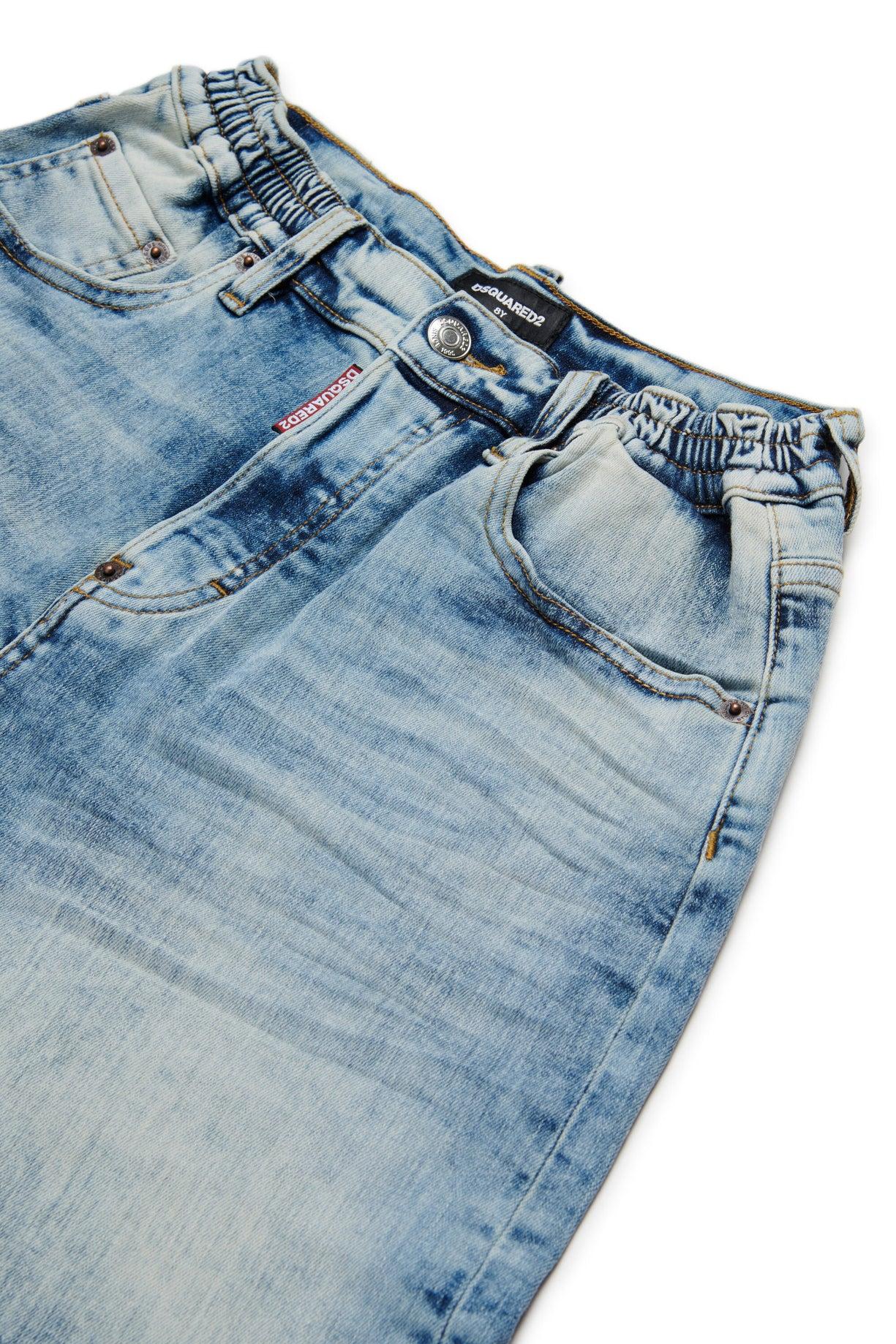 D2Kids Junior Marbled Effect Denim Shorts DQ2828D0AC2 DQ01 DSQUARED2 