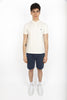 Cream piqué polo shirt in slim fit