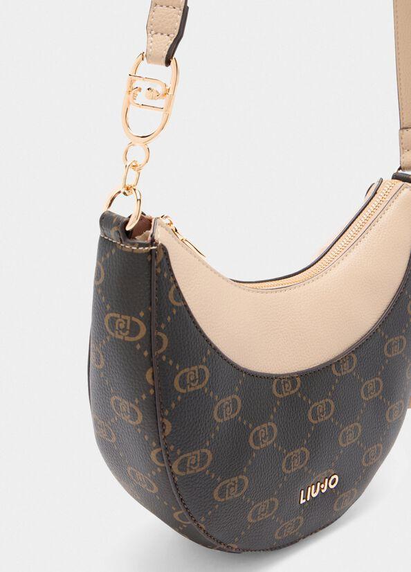 Borsa hobo media con logo AF5251E0053 51308 LIU JO ACCESSORIES 