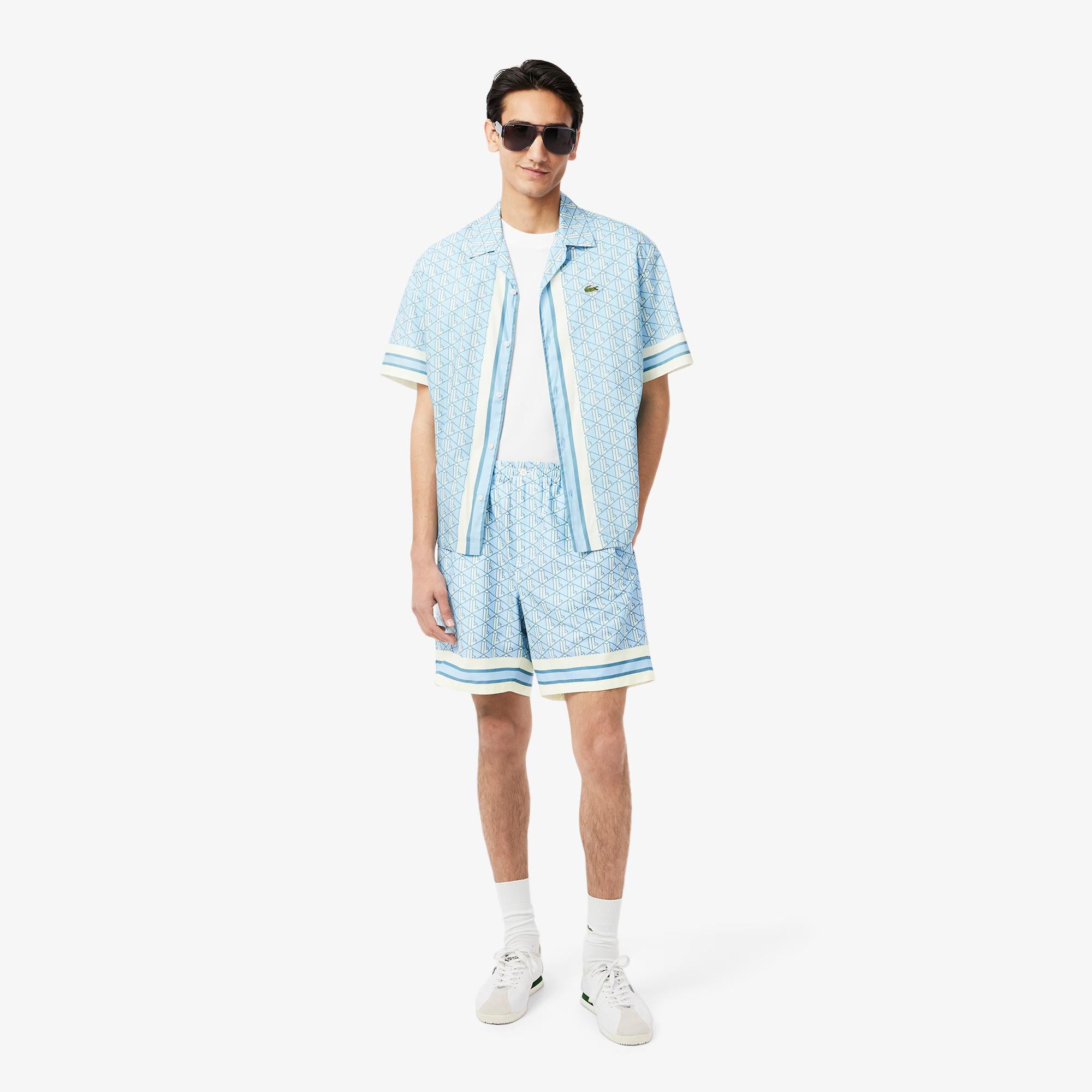 Shorts con stampa monogramma GH9928 GIL LACOSTE 