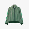Felpa in jacquard monogrammata con zip