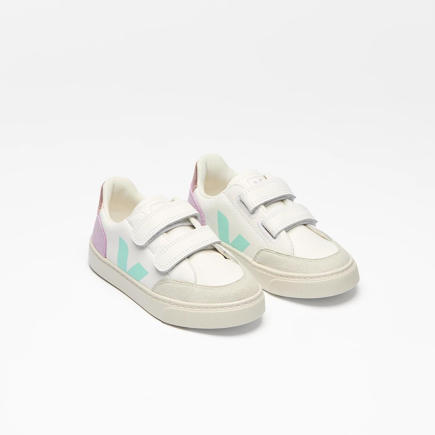 V-12 leather white multico orchid XV05037 93CA VEJA 