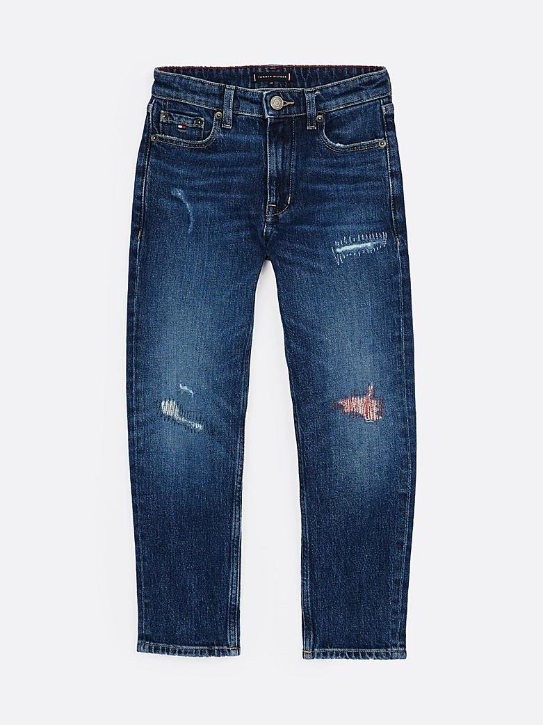 Jeans distressed straight fit stile skater KB0KB09327T 1BK TOMMY HILFIGER 