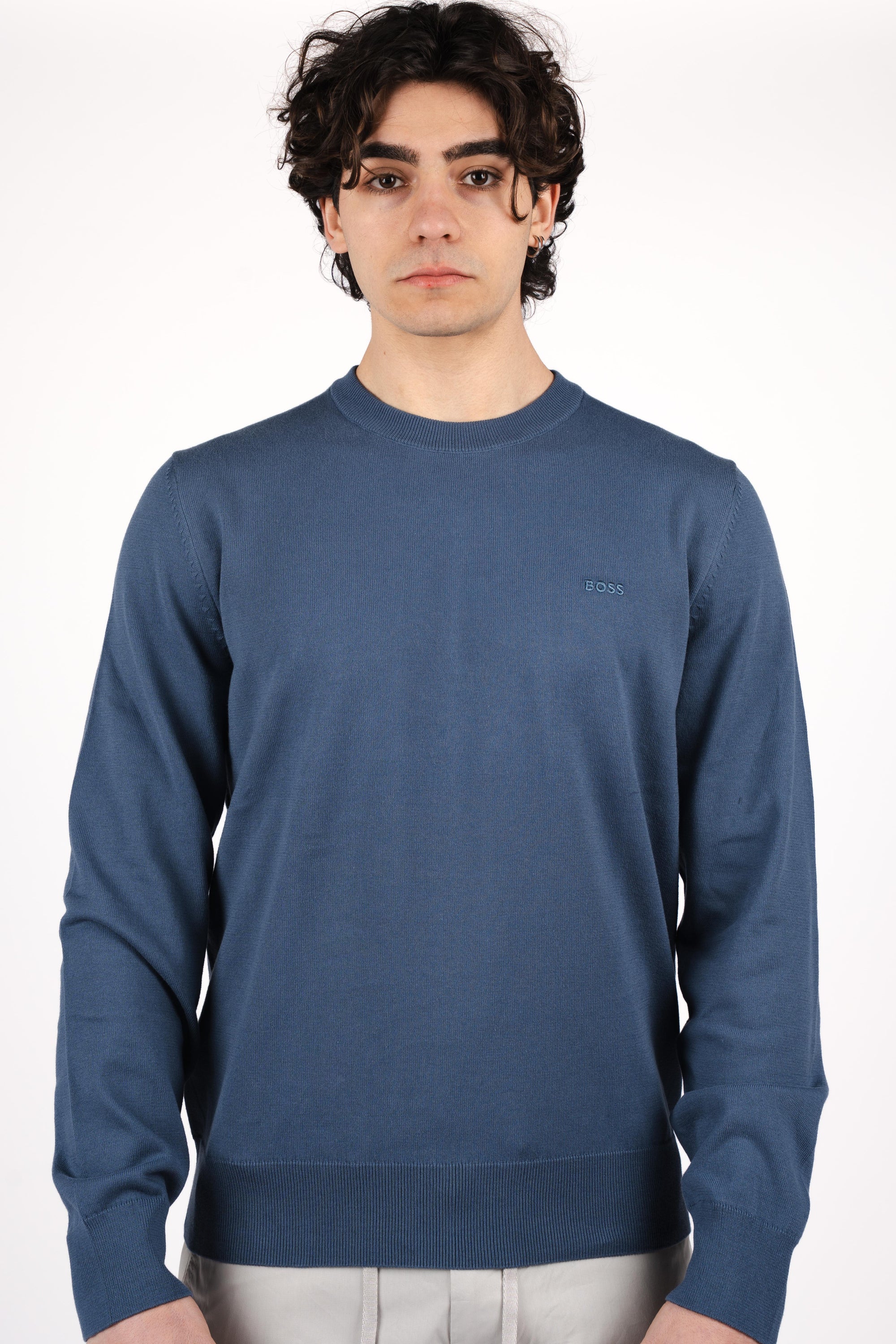 Pullover girocollo 50556344 468 BOSS 
