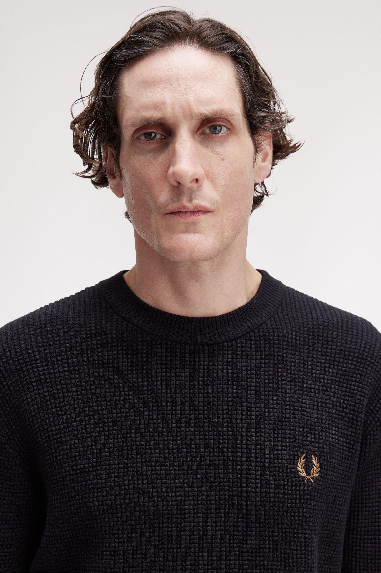 Maglione Con Lavorazione Goffrata K650755 102 FRED PERRY 