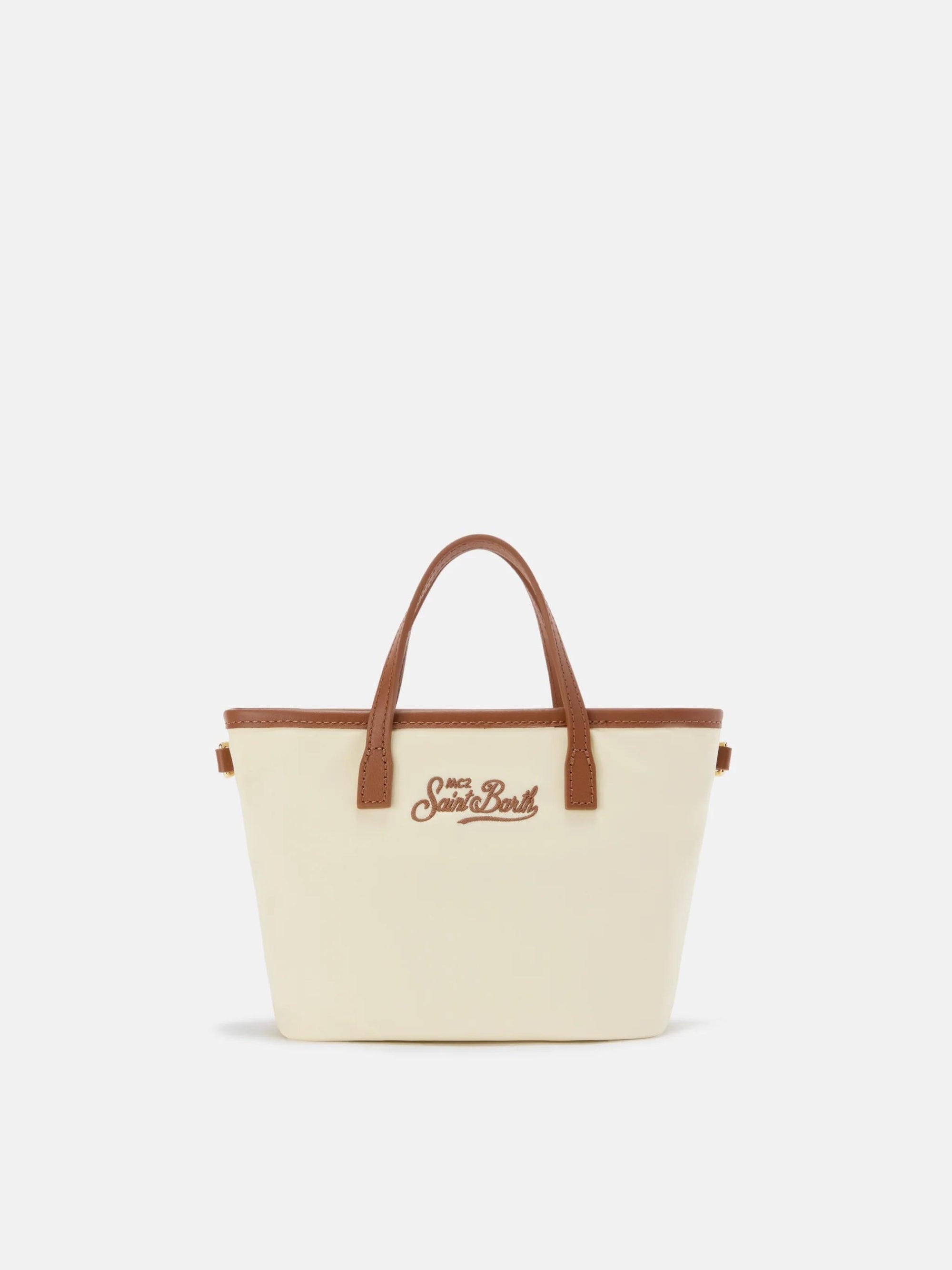 Borsa City mini in nylon bianca CB0005 01818L MC2 SAINT BARTH 