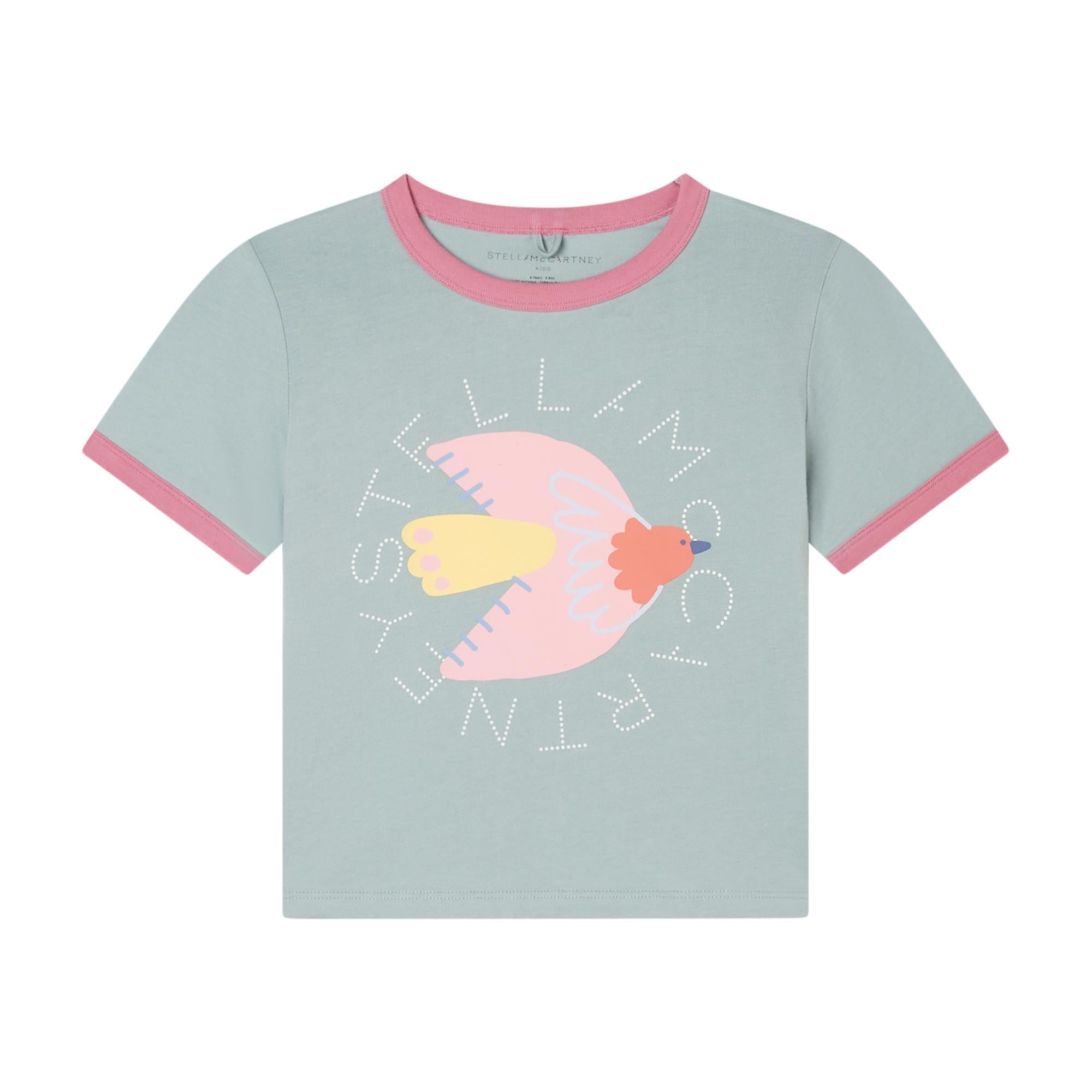 T-shirt con stampa e logo TX8A91Z0434 923 STELLA MCCARTNEY 