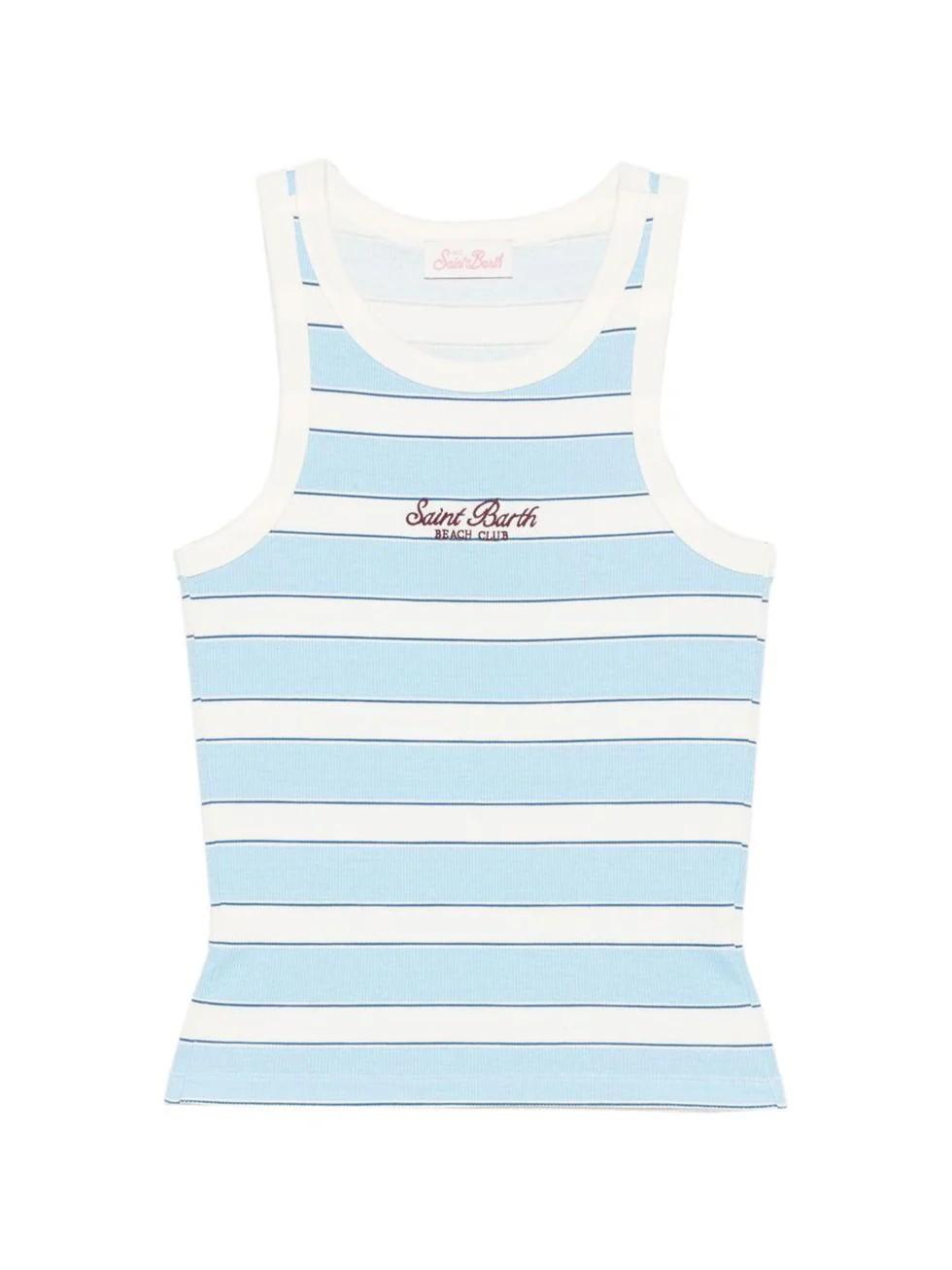 Canotta da donna con motivo a righe AAD001 02676L MC2 SAINT BARTH 