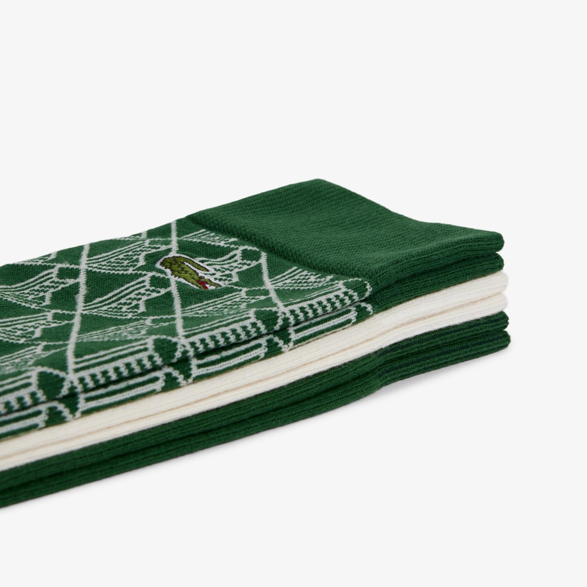 Confezione di 3 paia di calzini corti RA5996 PQK LACOSTE 