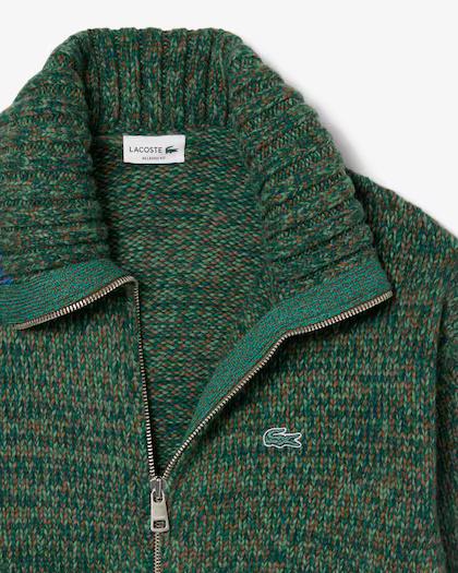 Maglione con collo ampio e cerniera AH5343 6IJ LACOSTE 
