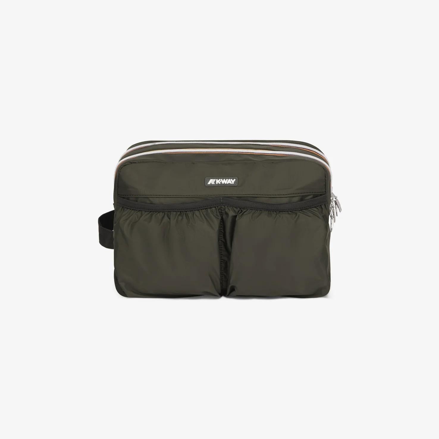 Beauty Case da viaggio unisex verde militare con design impermeabile K4127UW WMR K-WAY ACCESSORIES 
